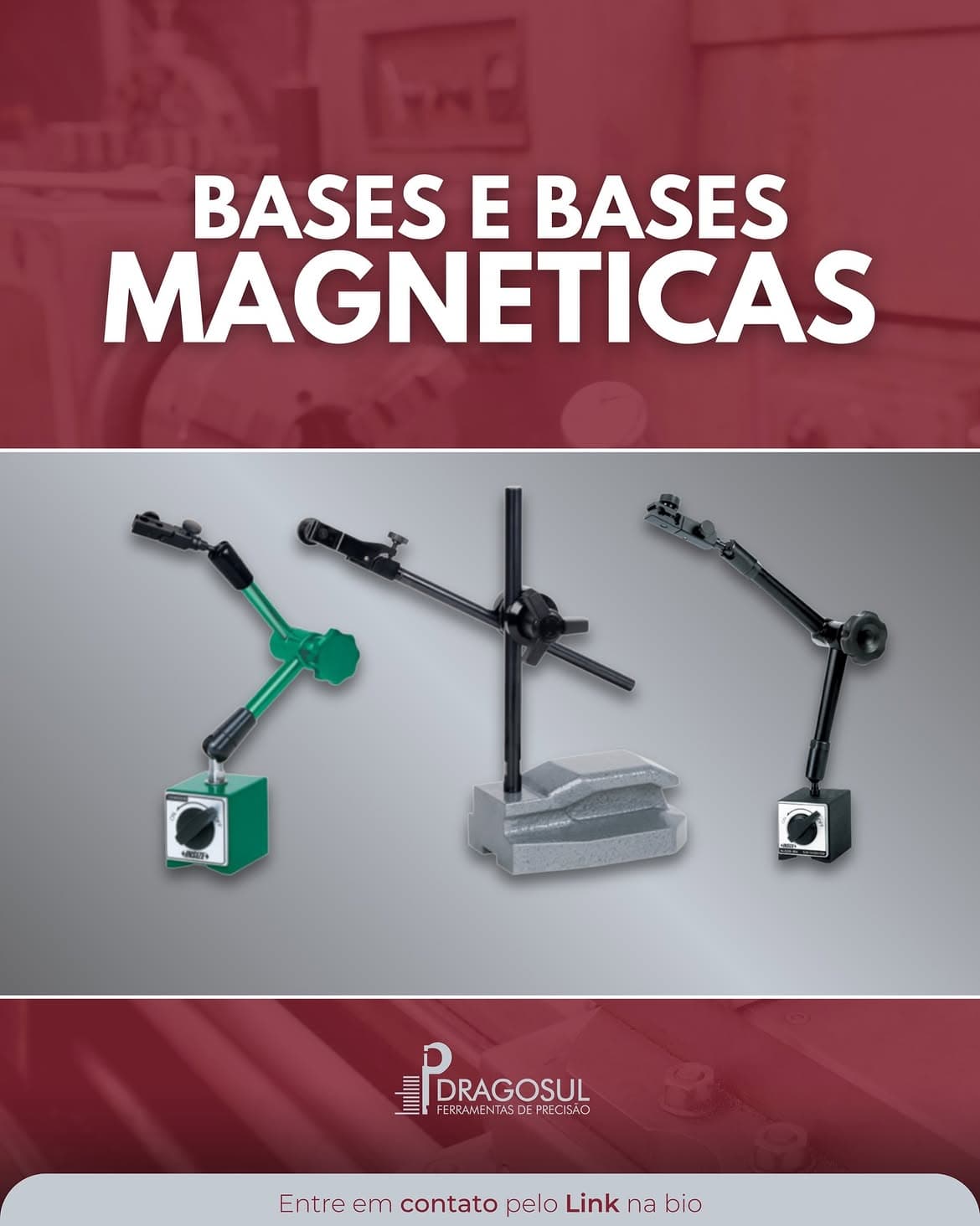 Base magnética para relógio comparador Dragosul